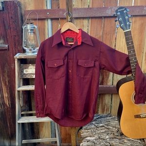 Vintage Perma Prest wide collared button down.